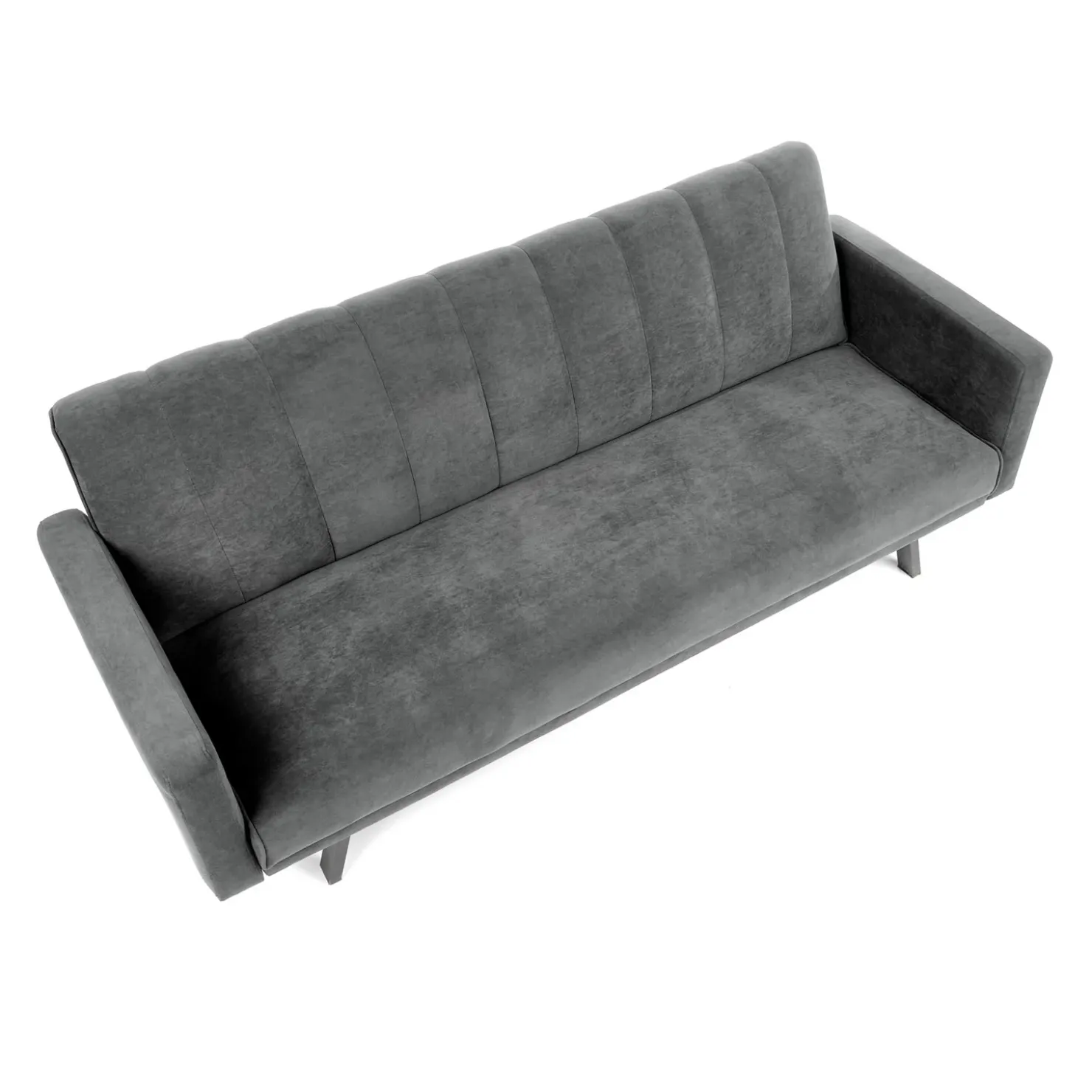 Garnero Arredamenti Divano letto 3 posti 192x82 cm velluto Nespolo Grigio scuro Sale