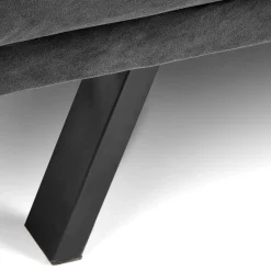 Garnero Arredamenti Divano letto 3 posti 192x82 cm velluto Nespolo Grigio scuro Sale