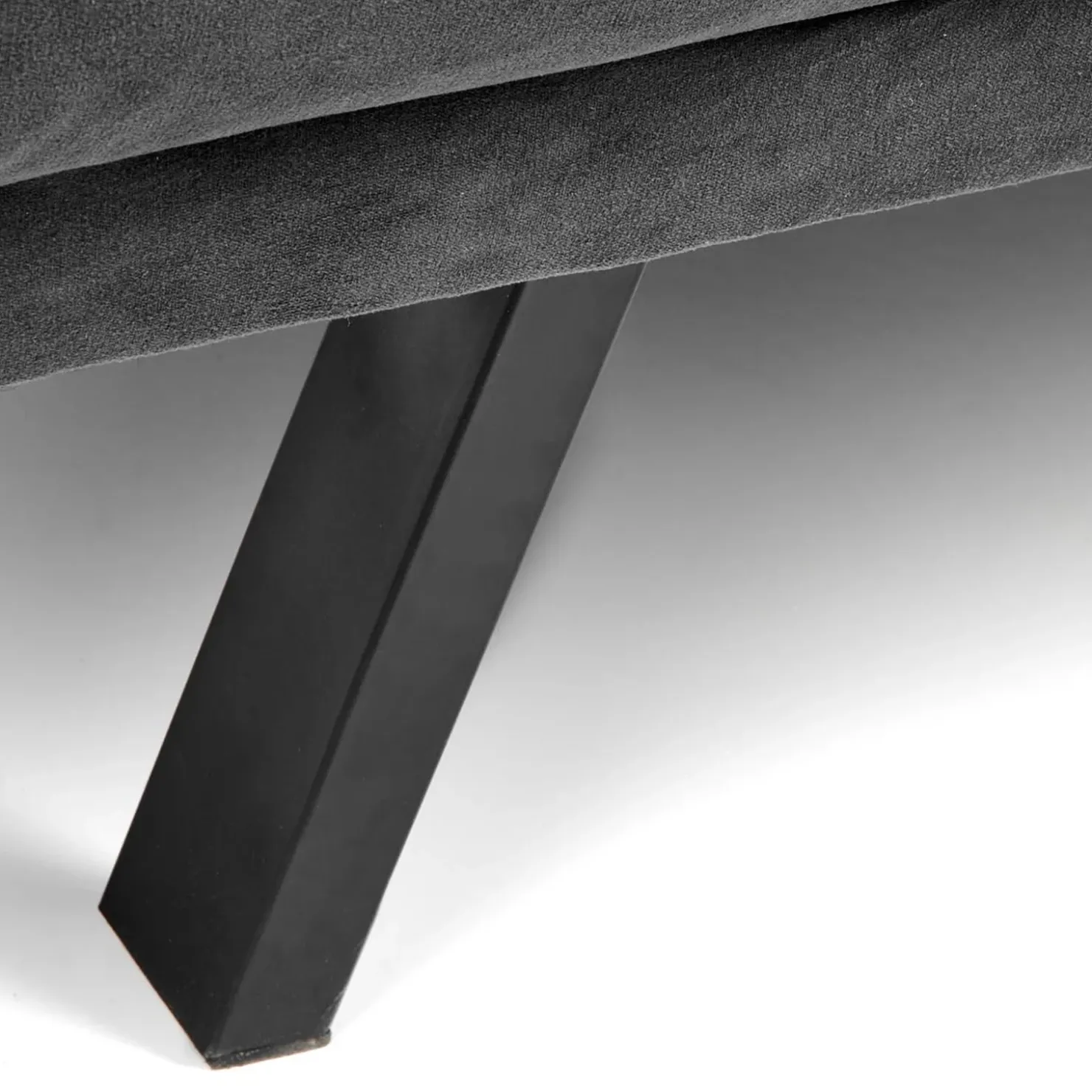 Garnero Arredamenti Divano letto 3 posti 192x82 cm velluto Nespolo Grigio scuro Sale