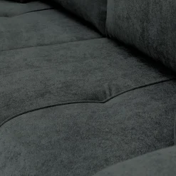 Garnero Arredamenti Divano letto 3 posti 248x90cm con contenitore in Floty Tessuto Velo Nero Sale