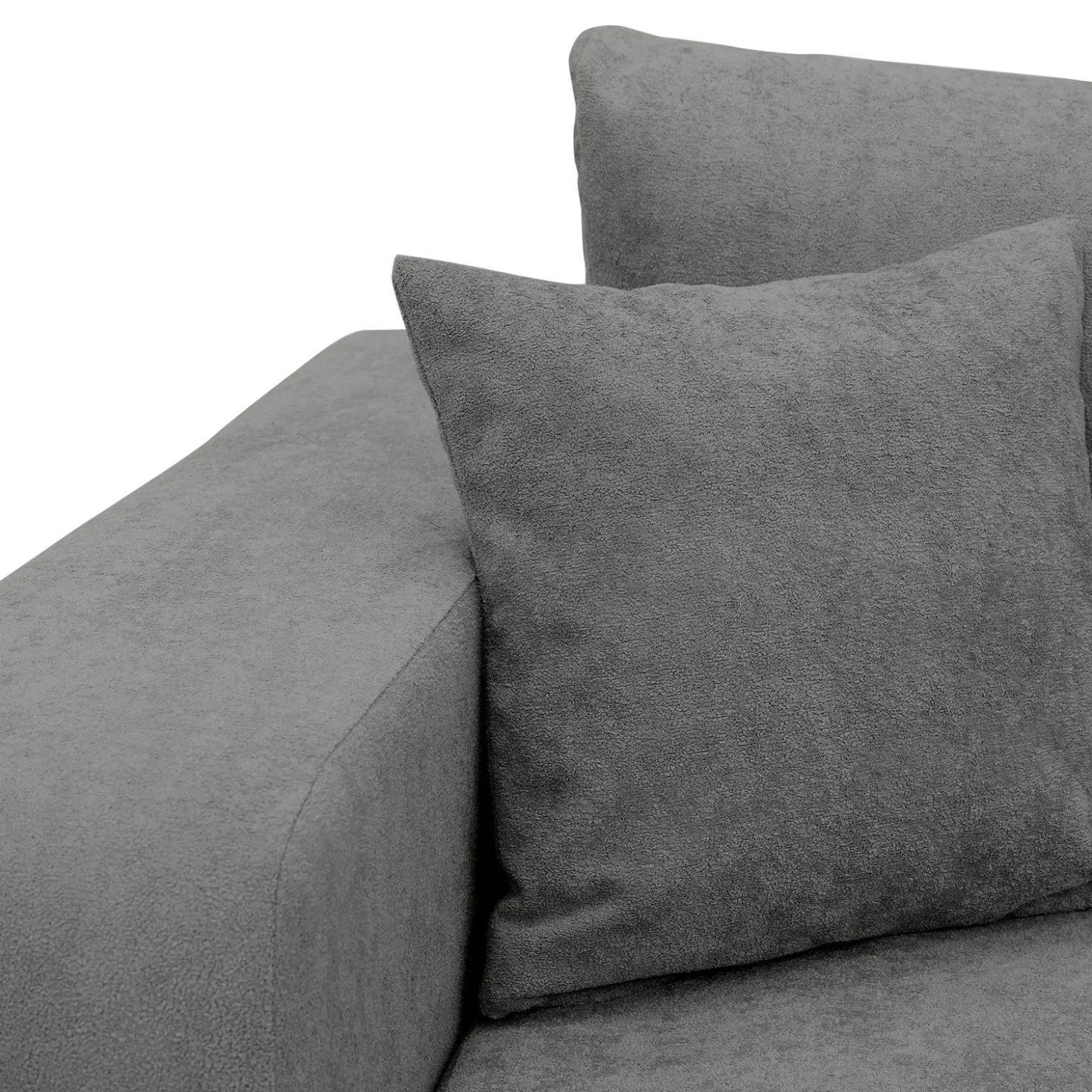 Garnero Arredamenti Divano letto 3 posti 248x90cm con contenitore in Floty Tessuto Velo Grigio Scuro Clearance