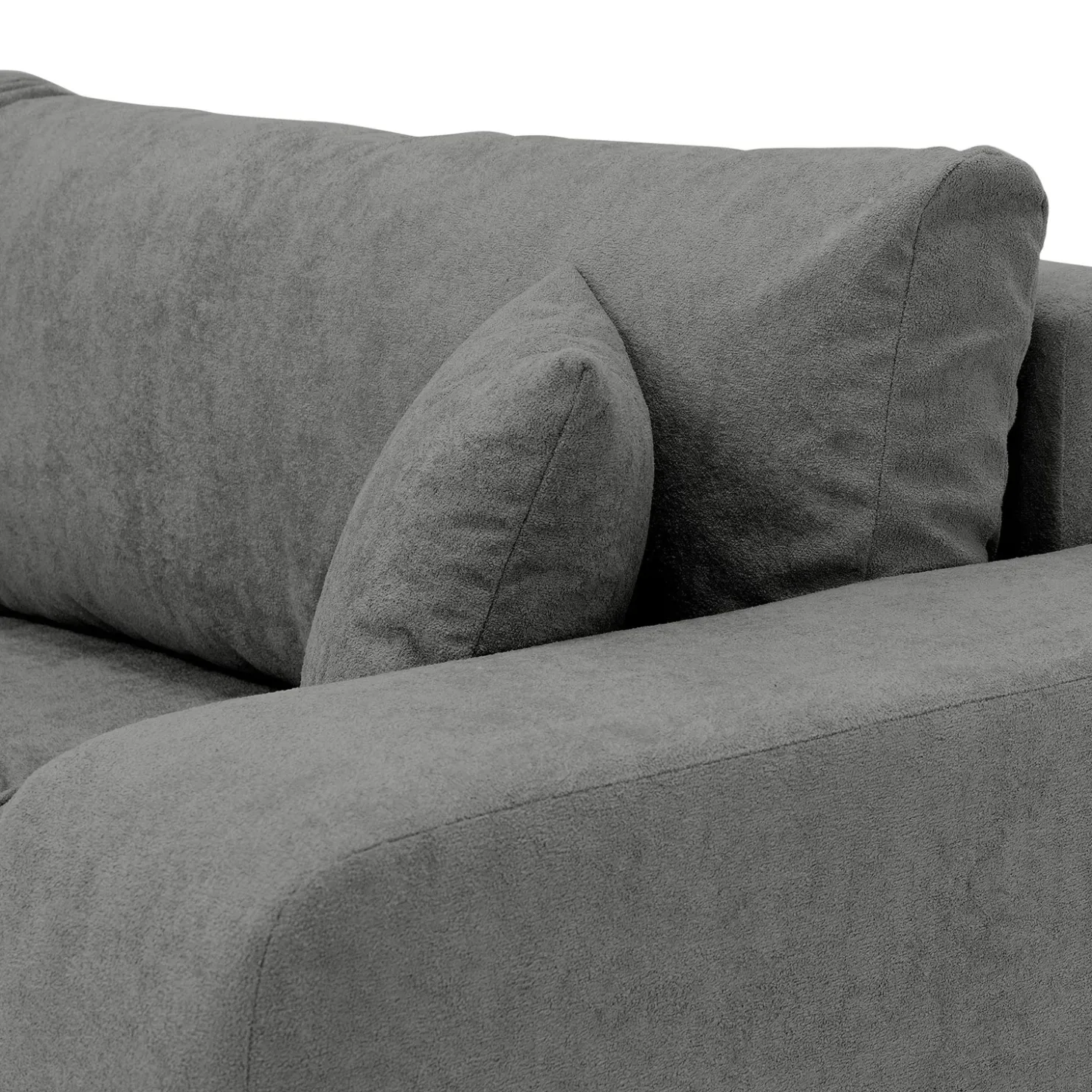 Garnero Arredamenti Divano letto 3 posti 248x90cm con contenitore in Floty Tessuto Velo Grigio Scuro Clearance