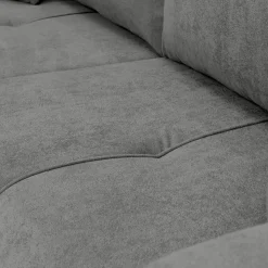 Garnero Arredamenti Divano letto 3 posti 248x90cm con contenitore in Floty Tessuto Velo Grigio Scuro Clearance