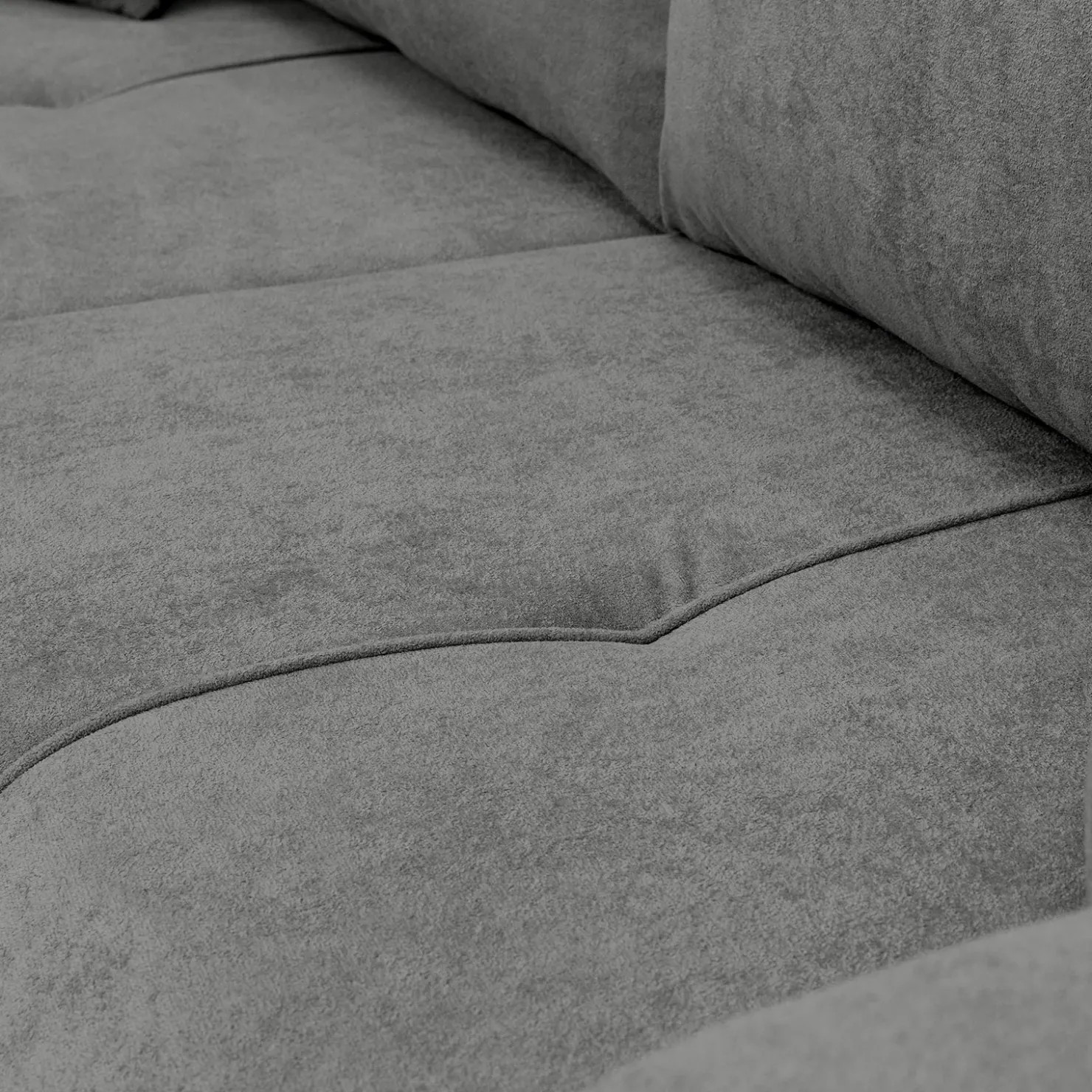 Garnero Arredamenti Divano letto 3 posti 248x90cm con contenitore in Floty Tessuto Velo Grigio Scuro Clearance