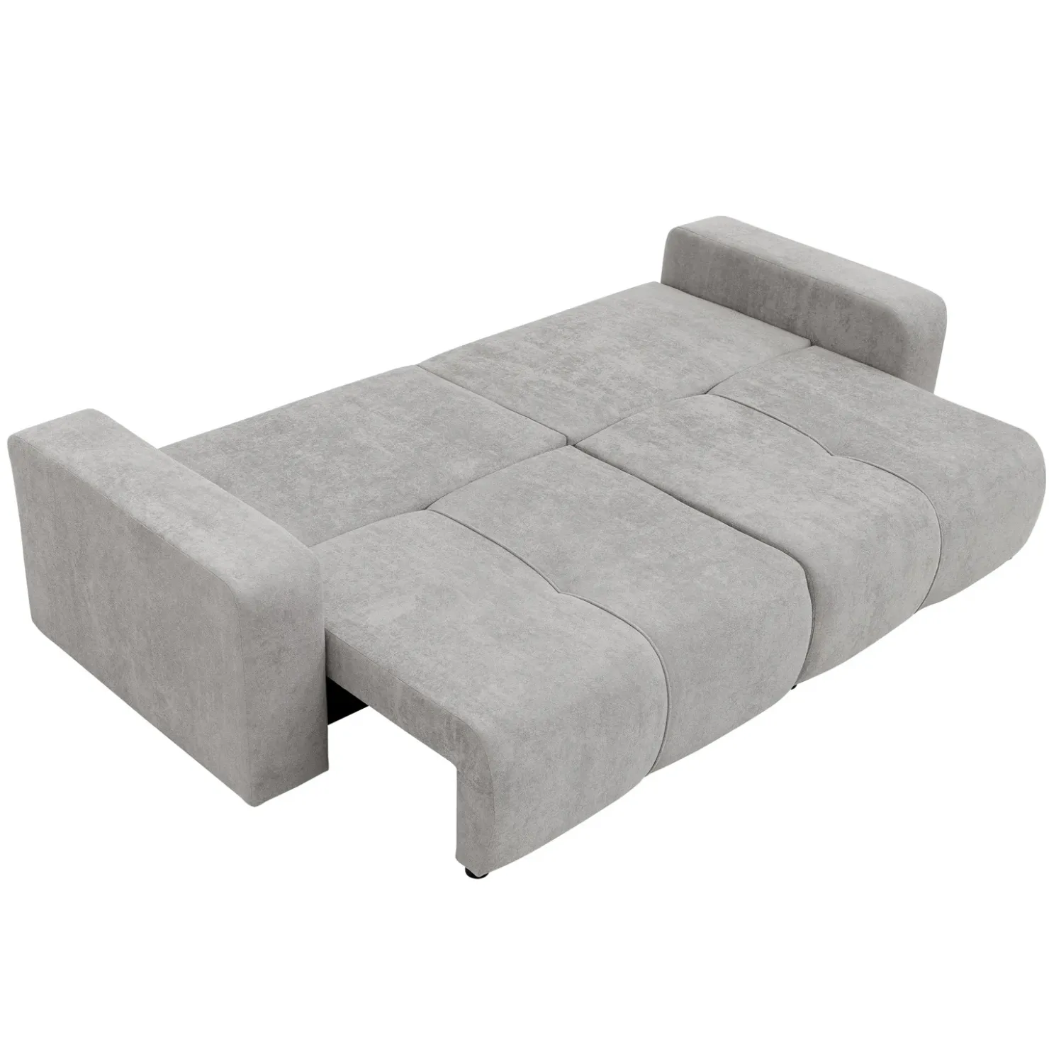 Garnero Arredamenti Divano letto 3 posti 248x90cm con contenitore in Floty Tessuto Velo Grigio Chiaro Sale