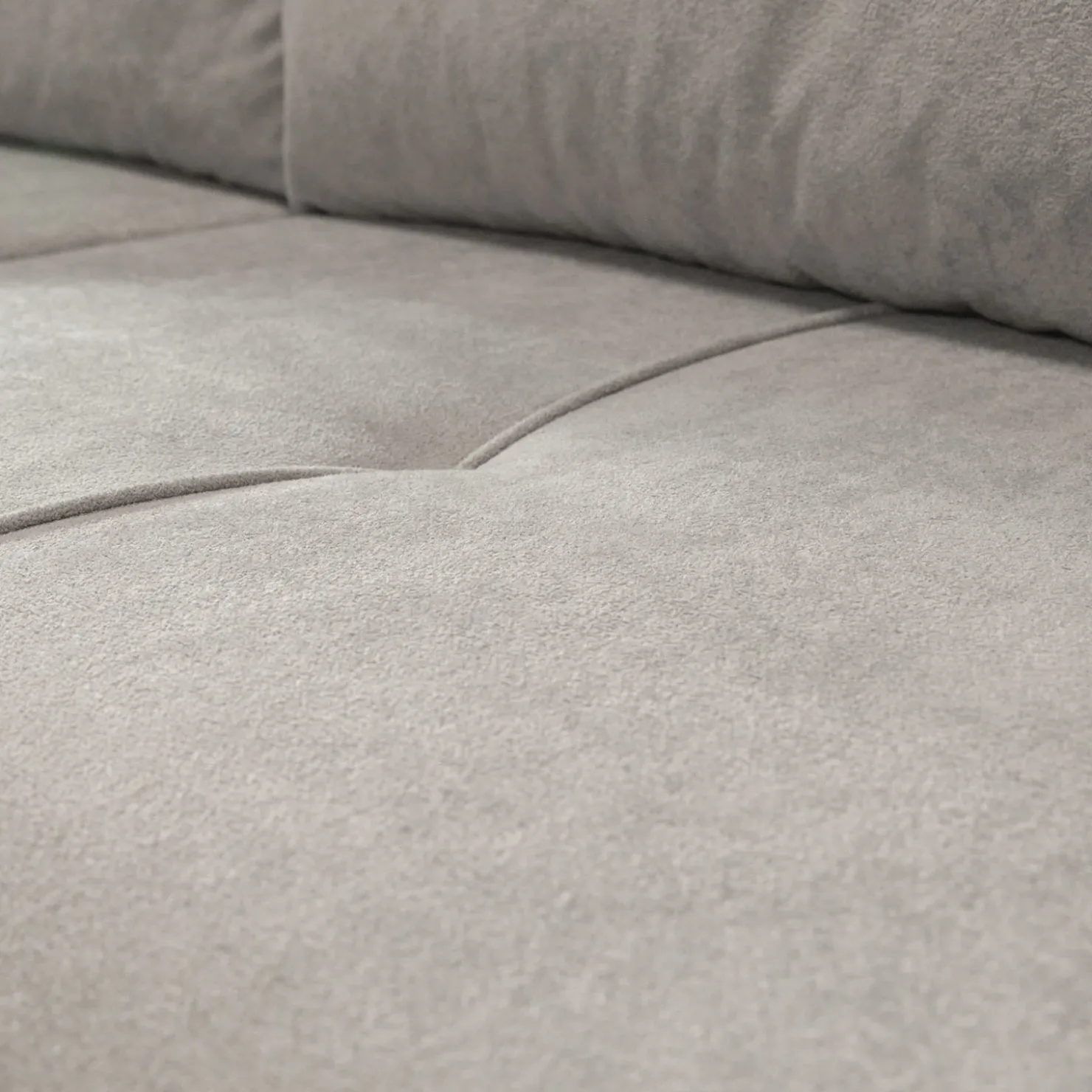 Garnero Arredamenti Divano letto 3 posti 248x90cm con contenitore in Floty Tessuto Velo Grigio Chiaro Sale