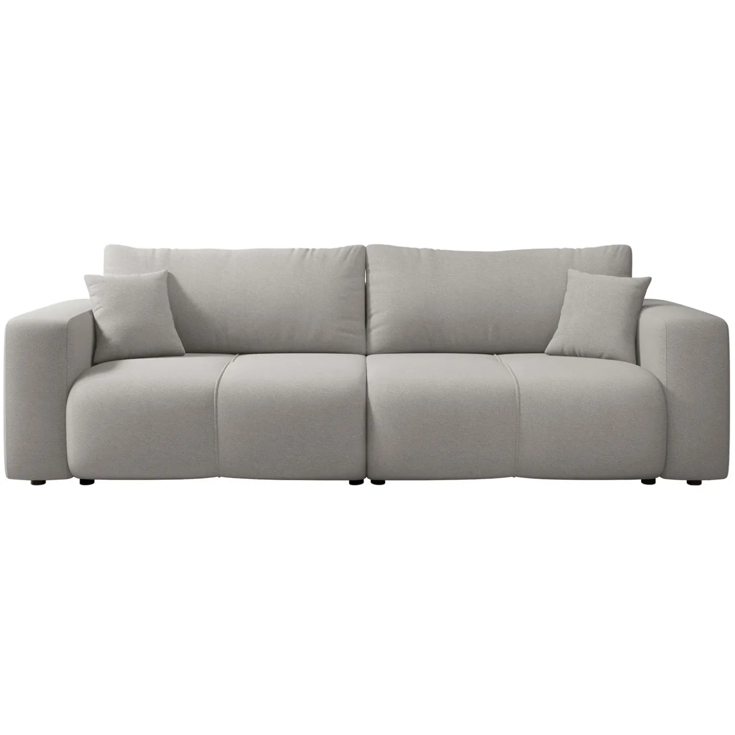 Garnero Arredamenti Divano letto 3 posti 248x90cm con contenitore in Floty Tessuto Velo Grigio Chiaro Sale