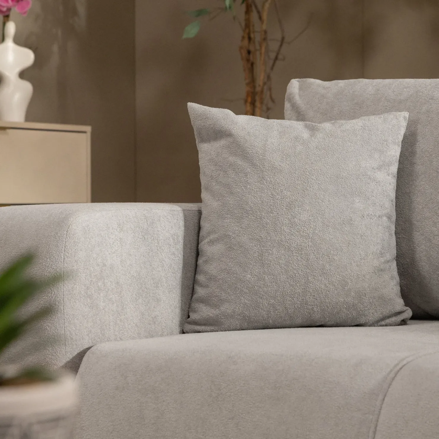 Garnero Arredamenti Divano letto 3 posti 248x90cm con contenitore in Floty Tessuto Velo Grigio Chiaro Sale