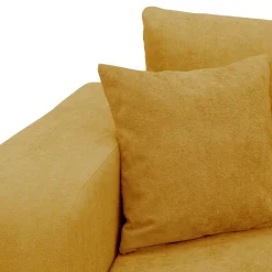 Garnero Arredamenti Divano letto 3 posti 248x90cm con contenitore in tessuto velo giallo senape Floty Tessuto Velo Senape Online