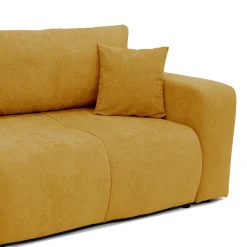 Garnero Arredamenti Divano letto 3 posti 248x90cm con contenitore in tessuto velo giallo senape Floty Tessuto Velo Senape Online