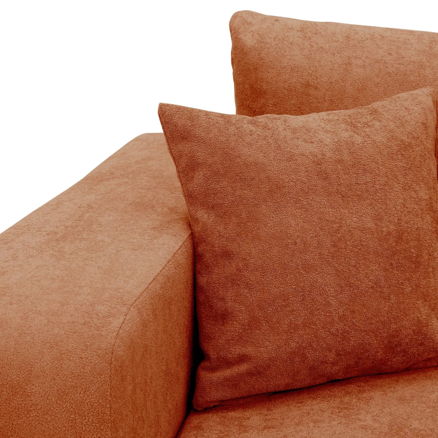 Garnero Arredamenti Divano letto 3 posti 248x90cm con contenitore in Floty Tessuto Velo Rosso Mattone Sale