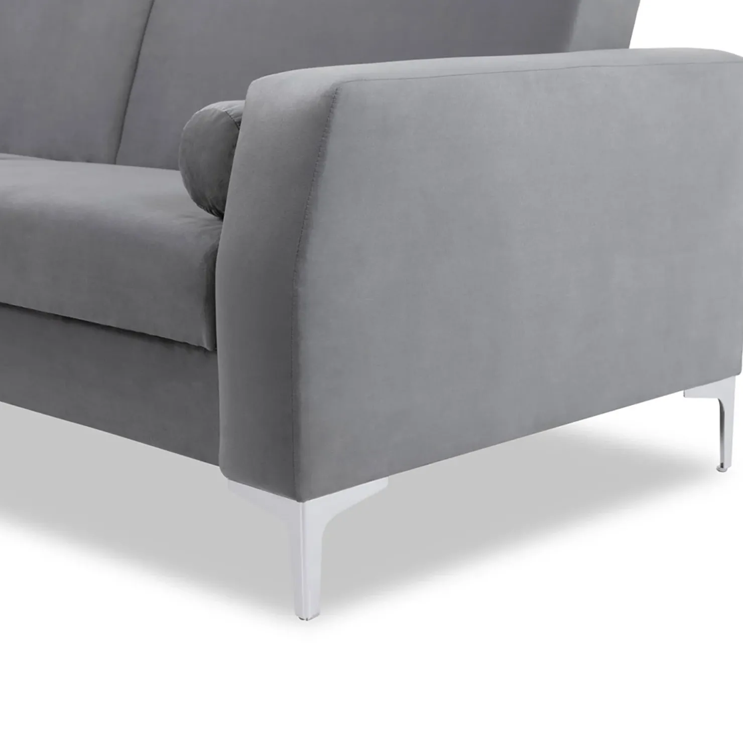 Garnero Arredamenti Divano letto 3 posti 225x87cm con box contenitore tessuto grigio Coty