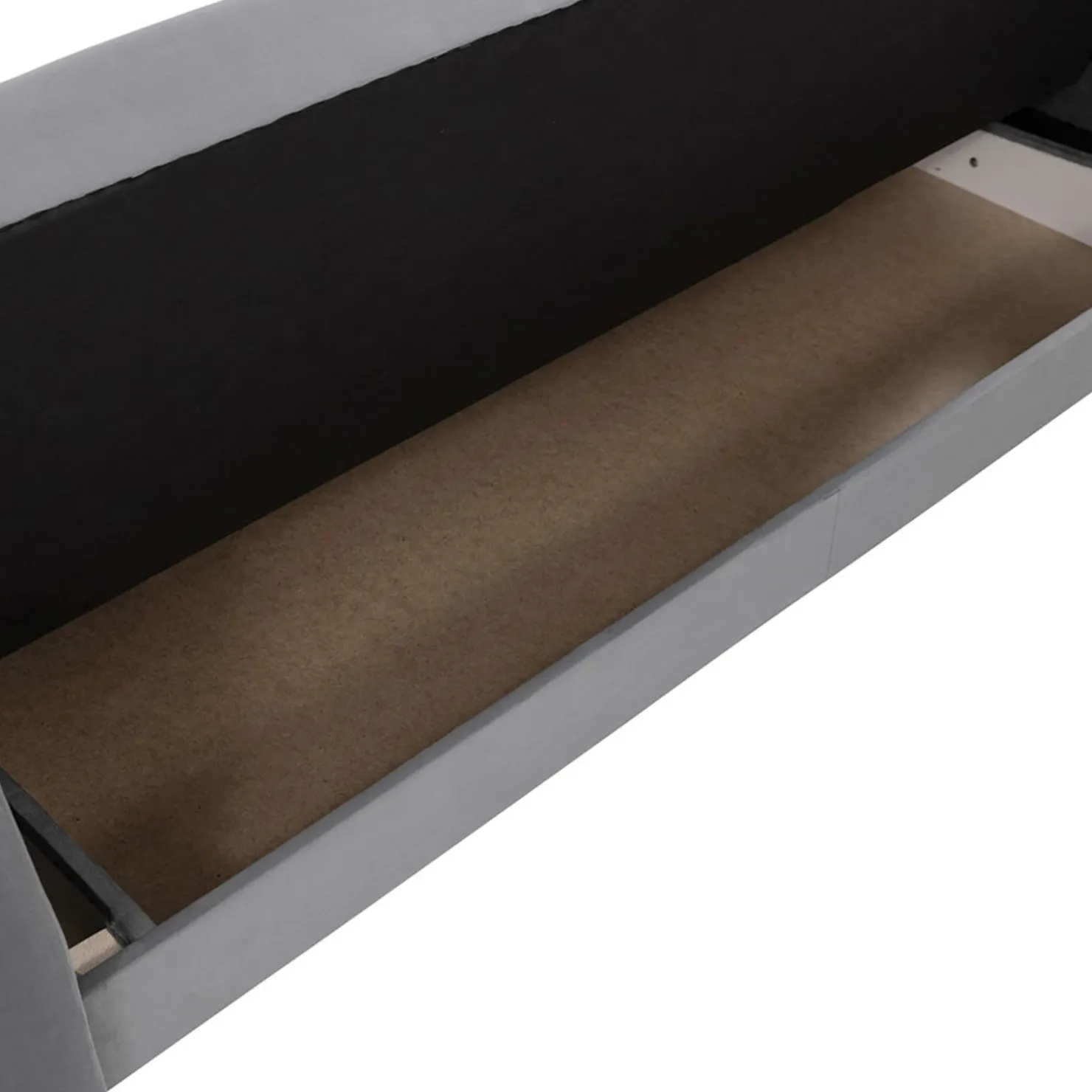 Garnero Arredamenti Divano letto 3 posti 225x87cm con box contenitore tessuto grigio Coty