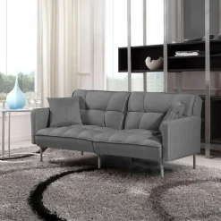 Garnero Arredamenti Divano letto 2 posti 193x58cm grigio acciaio Cassandra Online