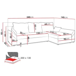 Garnero Arredamenti Divano letto 3 posti 240x145cm matrimoniale angolare velluto a coste senape ocra Appia Velluto Poso Senape Sale