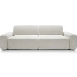 Garnero Arredamenti Divano letto 3 posti 257x105cm tessuto bianco Cozyfy Discount