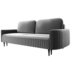 Garnero Arredamenti Divano letto 3 posti 244x102cm tessuto grigio Shimmer New