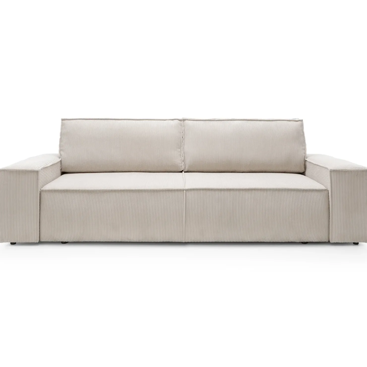 Garnero Arredamenti Divano letto 3 posti 257x106cm velluto a coste beige Snuggle Velluto a Coste Poso Beige Hot