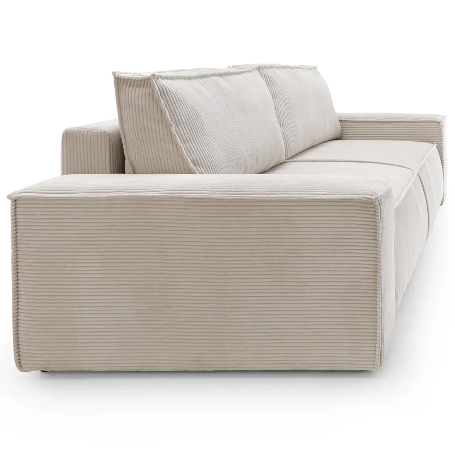 Garnero Arredamenti Divano letto 3 posti 257x106cm velluto a coste beige Snuggle Velluto a Coste Poso Beige Hot