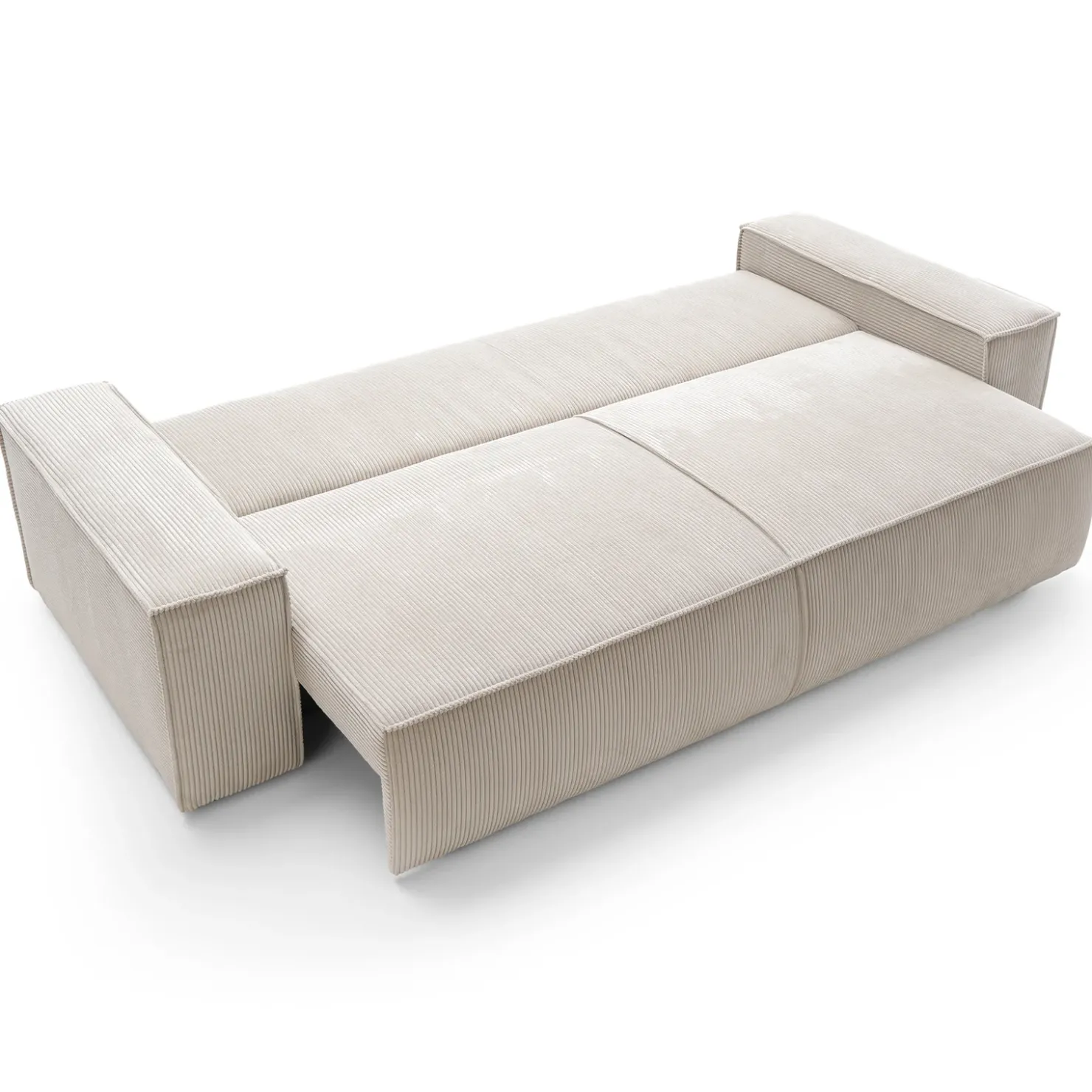 Garnero Arredamenti Divano letto 3 posti 257x106cm velluto a coste beige Snuggle Velluto a Coste Poso Beige Hot