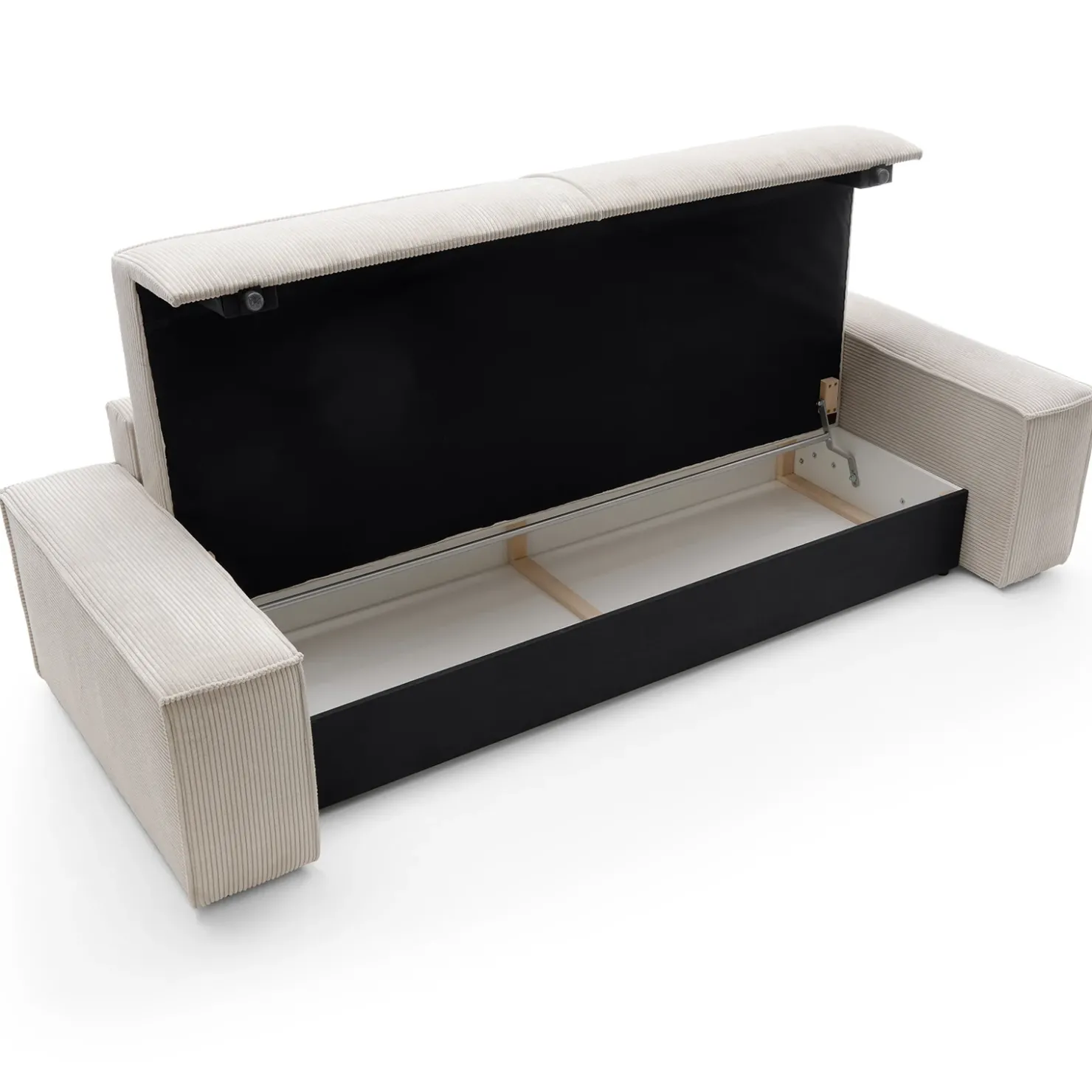 Garnero Arredamenti Divano letto 3 posti 257x106cm velluto a coste beige Snuggle Velluto a Coste Poso Beige Hot