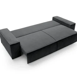 Garnero Arredamenti Divano letto 3 posti 257x106cm velluto a coste antracite Snuggle Velluto a Coste Poso Antracite Outlet