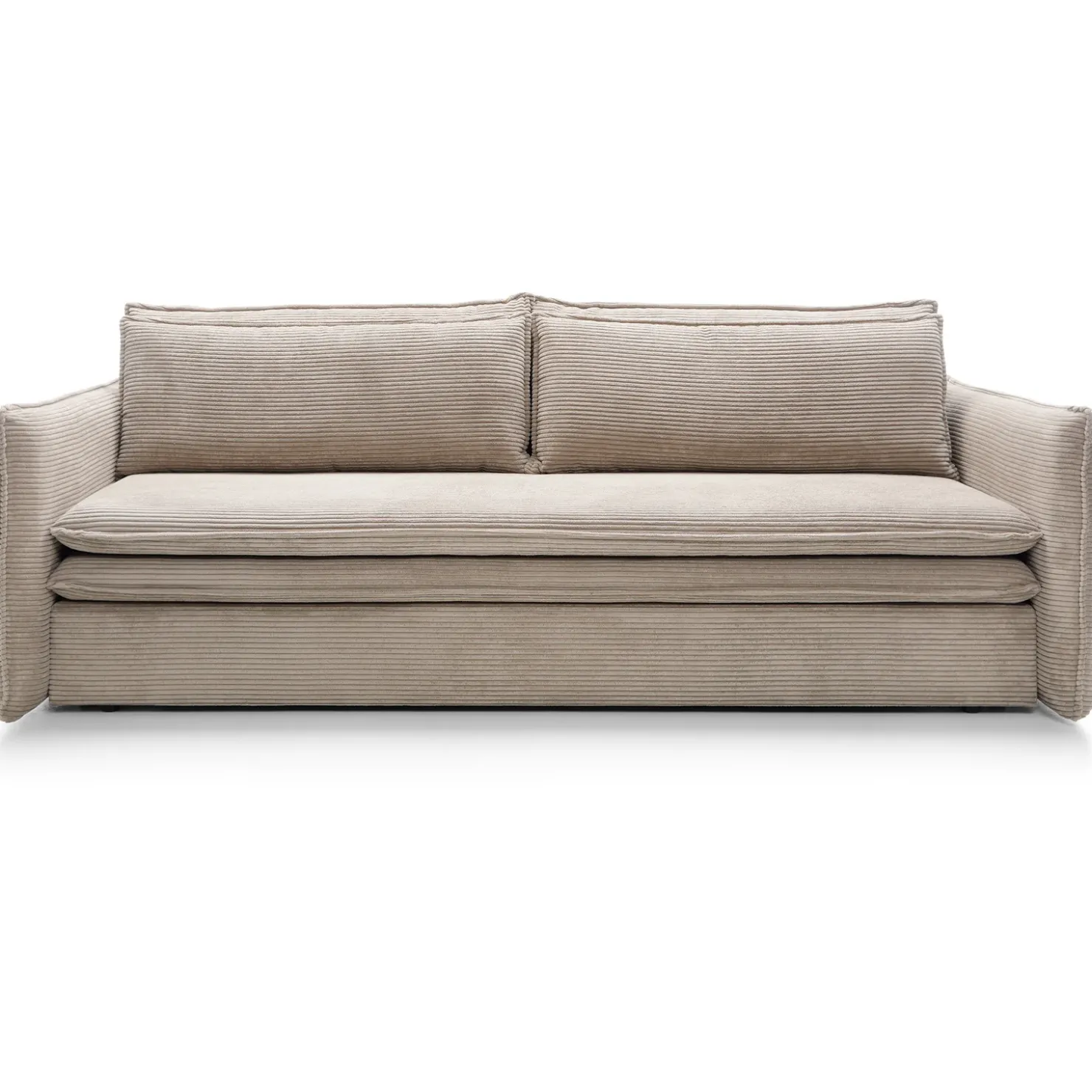 Garnero Arredamenti Divano letto 3 posti 229x103cm velluto a coste tortora Softure Sale