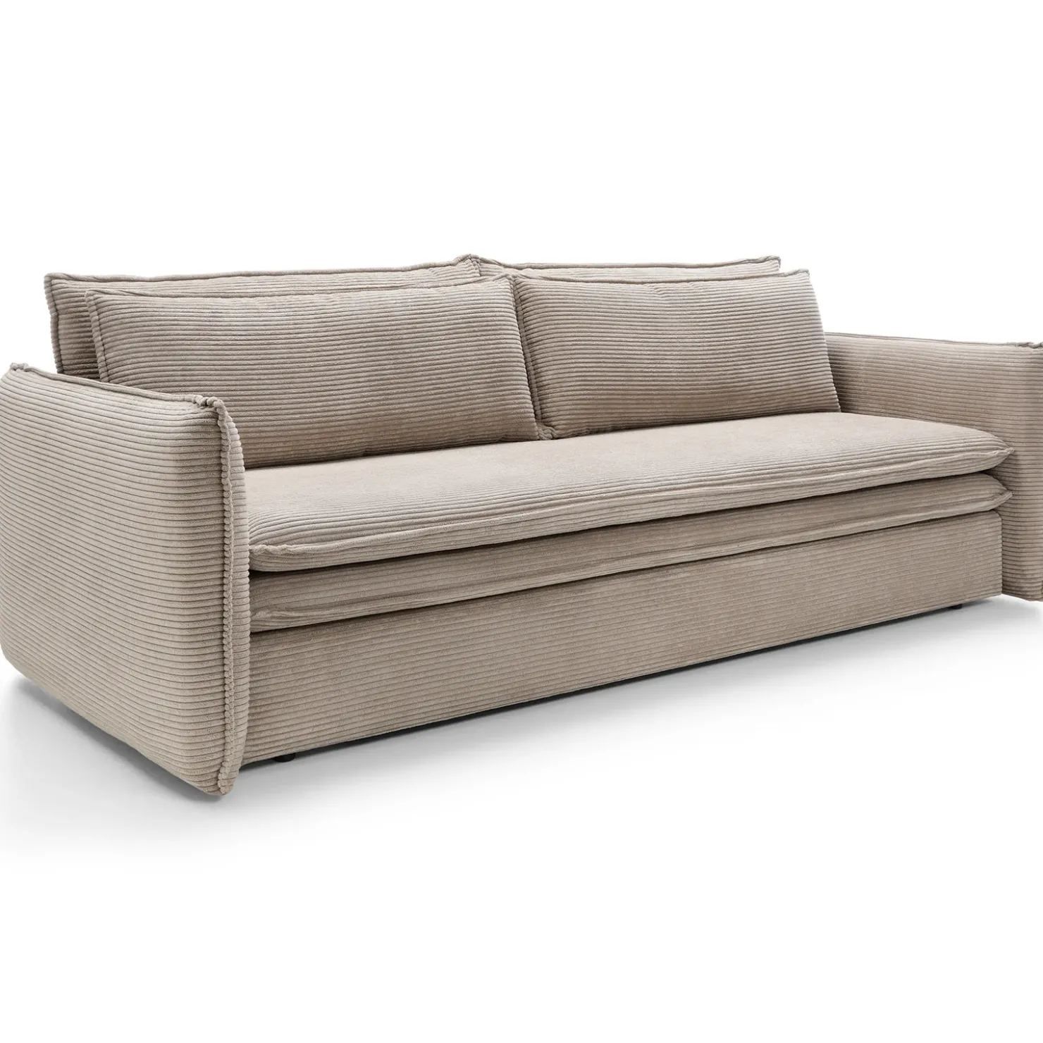 Garnero Arredamenti Divano letto 3 posti 229x103cm velluto a coste tortora Softure Sale