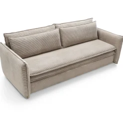 Garnero Arredamenti Divano letto 3 posti 229x103cm velluto a coste tortora Softure Sale