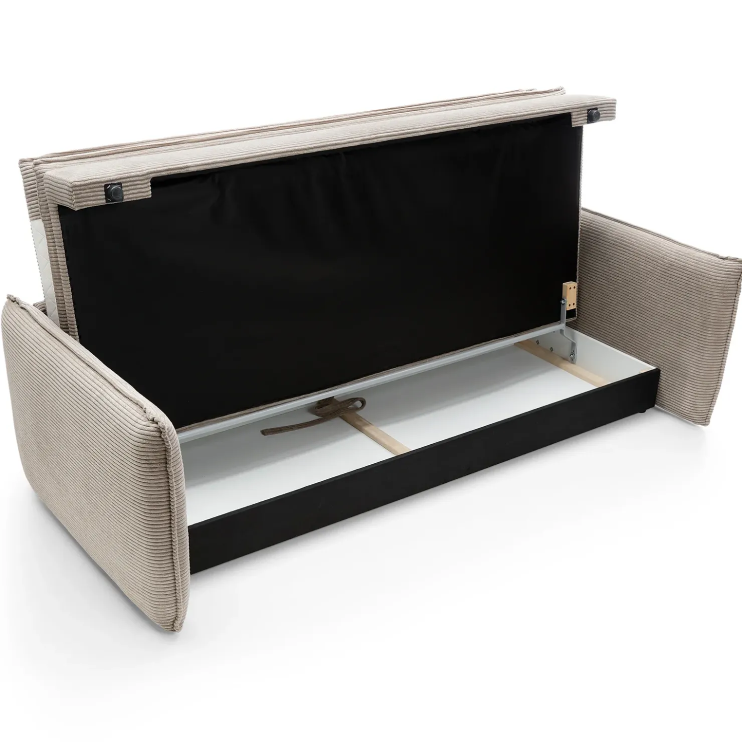 Garnero Arredamenti Divano letto 3 posti 229x103cm velluto a coste tortora Softure Sale