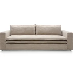 Garnero Arredamenti Divano letto 3 posti 244x95cm velluto a coste tortora Restful Velluto a Coste Poso Tortora Hot