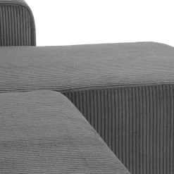 Garnero Arredamenti Divano letto angolare 5 posti 312x145cm con contenitore a coste antracite Slurp Velluto Poso Antracite Hot