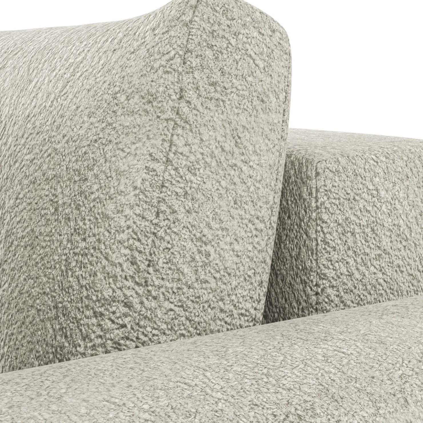 Garnero Arredamenti Divano letto angolare 4 posti 285x188cm con contenitore Soft Tessuto Bouclé Beige Chiaro Outlet