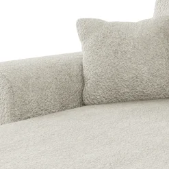 Garnero Arredamenti Divano letto angolare 4 posti 285x188cm con contenitore Soft Tessuto Bouclé Beige Chiaro Outlet