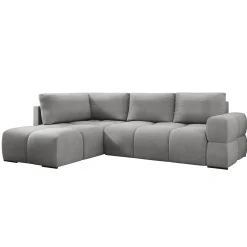 Garnero Arredamenti Divano letto angolare 3 posti 267x185cm box contenitore grigio Sottovoce Tessuto Artico Grigio Clearance