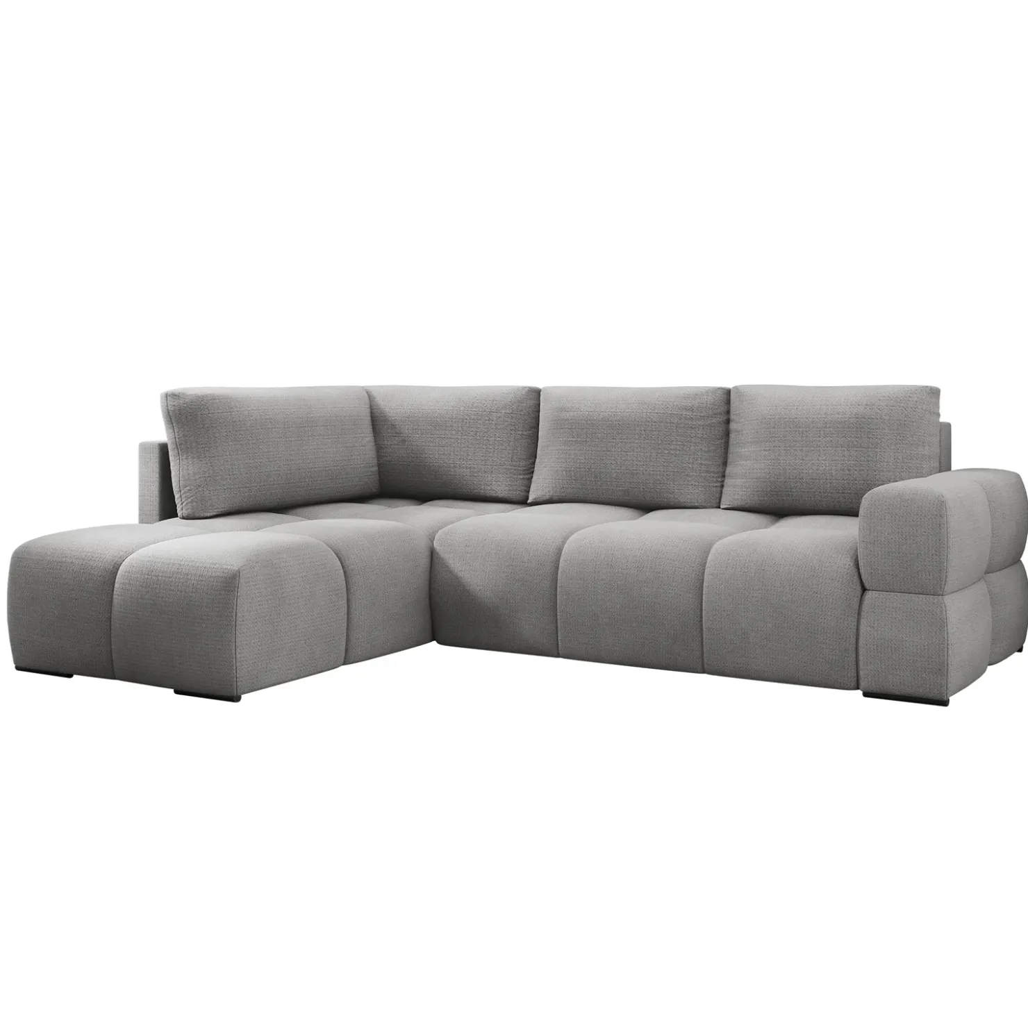 Garnero Arredamenti Divano letto angolare 3 posti 267x185cm box contenitore grigio Sottovoce Tessuto Artico Grigio Clearance