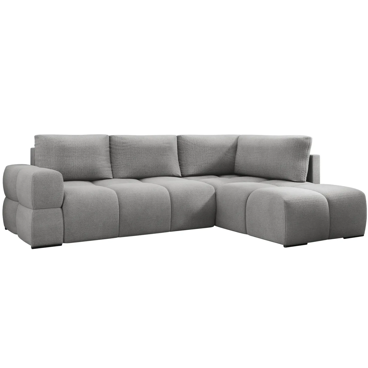 Garnero Arredamenti Divano letto angolare 3 posti 267x185cm box contenitore grigio Sottovoce Tessuto Artico Grigio Clearance