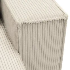 Garnero Arredamenti Divano letto angolare 4 posti 272x145cm con box contenitore velluto a coste beige Ploffy Discount