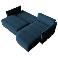 Garnero Arredamenti Divano letto angolare 3 posti 244x165cm tessuto blu Lollypop Tessuto Peluche Onega Blu Best