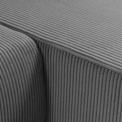 Garnero Arredamenti Divano letto angolare 3 posti 244x145cm con contenitore a coste antracite Slurp Velluto Poso Antracite New