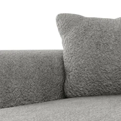 Garnero Arredamenti Divano letto angolare 4 posti 285x188cm con contenitore Soft Tessuto Bouclé Grigio chiaro Outlet