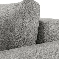 Garnero Arredamenti Divano letto angolare 4 posti 285x188cm con contenitore Soft Tessuto Bouclé Grigio chiaro Outlet