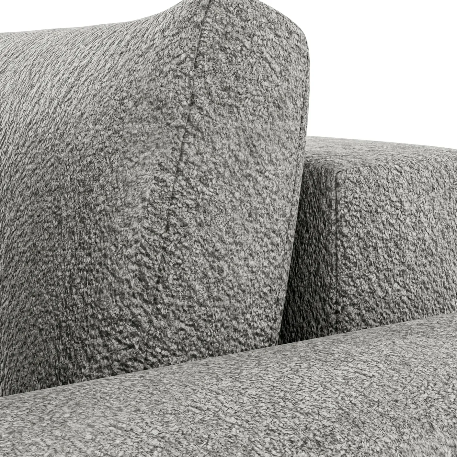 Garnero Arredamenti Divano letto angolare 4 posti 285x188cm con contenitore Soft Tessuto Bouclé Grigio chiaro Outlet