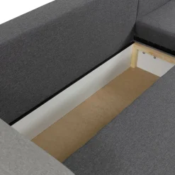 Garnero Arredamenti Divano letto angolare 3 posti 237x139cm reversibile grigio Ponza Tessuto Treccia Fine Lux Grigio Best