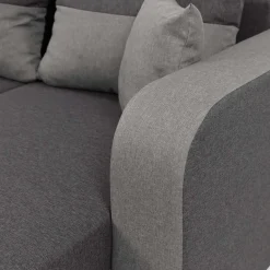 Garnero Arredamenti Divano letto angolare 3 posti 237x139cm reversibile grigio Ponza Tessuto Treccia Fine Lux Grigio Best