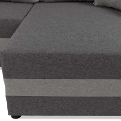 Garnero Arredamenti Divano letto angolare 3 posti 237x139cm reversibile grigio Ponza Tessuto Treccia Fine Lux Grigio Best