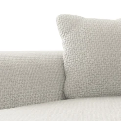 Garnero Arredamenti Divano letto angolare 4 posti 285x188cm con contenitore a trama spessa bianco Soft Tessuto Flow a Trama Spessa Bianco