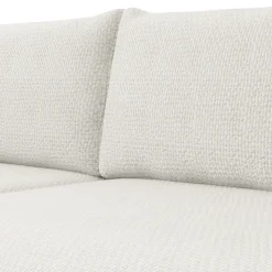 Garnero Arredamenti Divano letto angolare 4 posti 285x188cm con contenitore a trama spessa bianco Soft Tessuto Flow a Trama Spessa Bianco