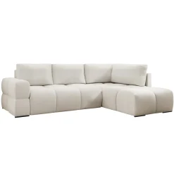 Garnero Arredamenti Divano letto angolare 3 posti 267x185cm box contenitore bianco perla Sottovoce Tessuto Artico Bianco perla Sale