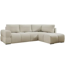 Garnero Arredamenti Divano letto angolare 3 posti 267x185cm box contenitore beige Sottovoce Tessuto Artico Beige Outlet